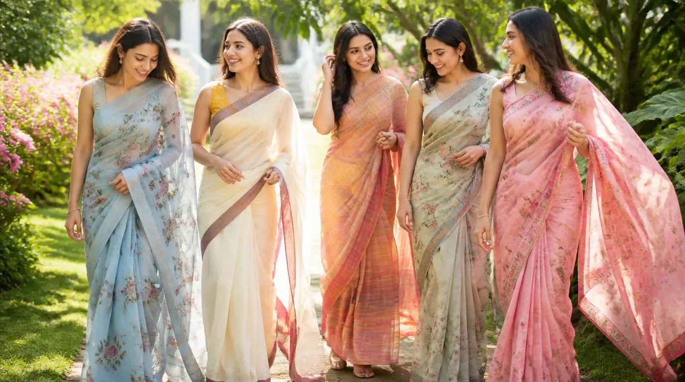 Best saree fabrics for summer