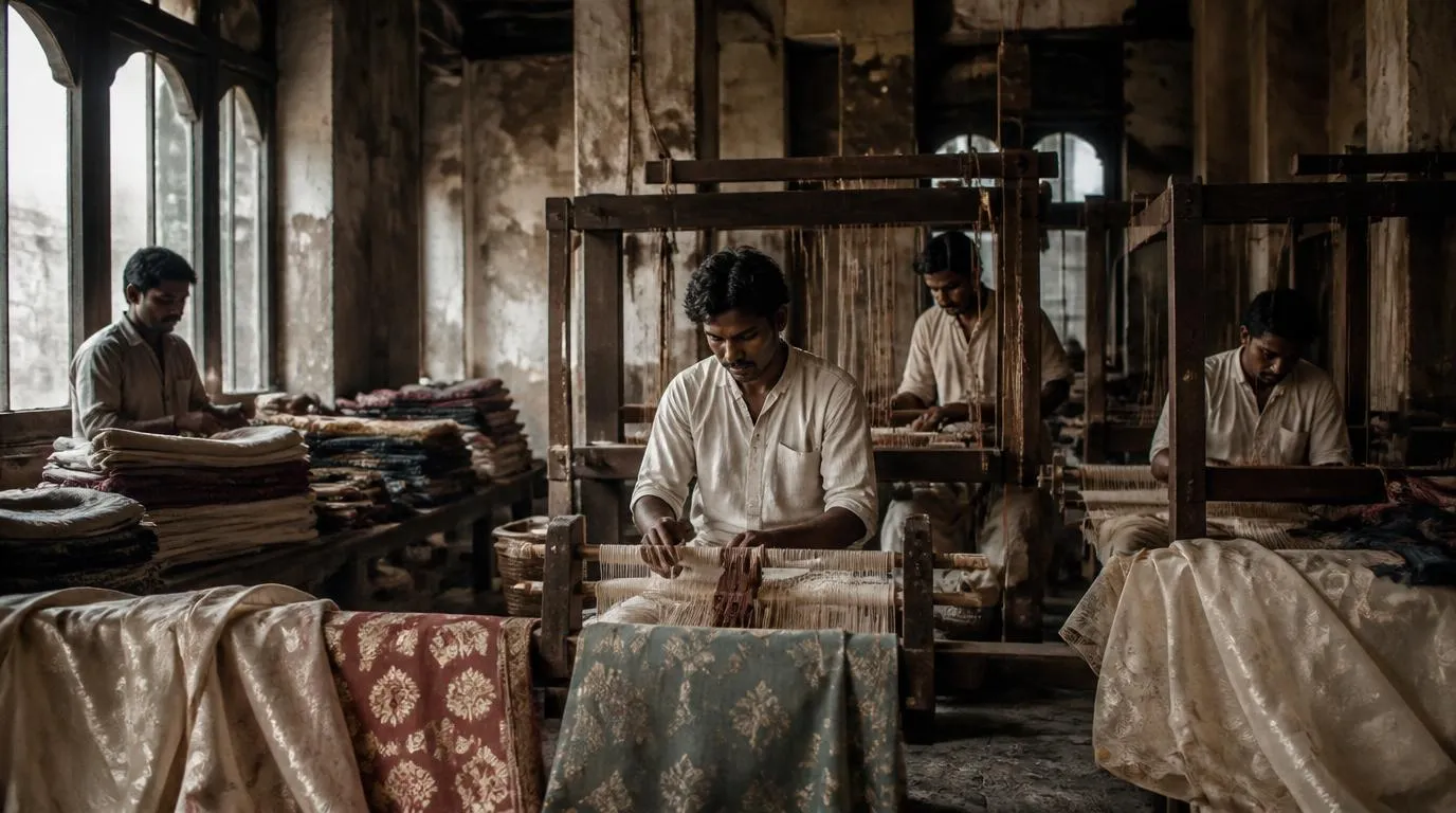 British colonial era textile mills replacing handlooms