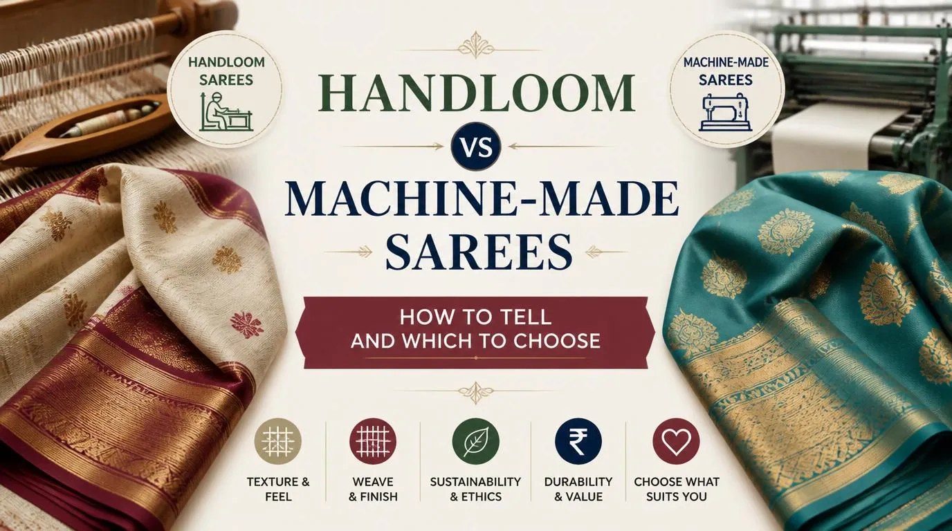 Handloom vs machine-made sarees