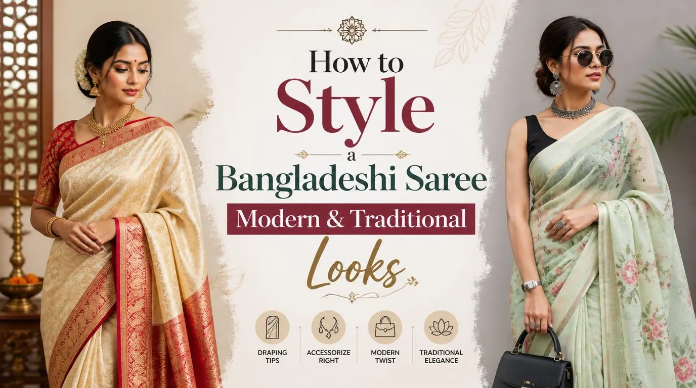 How to style a Bangladeshi saree