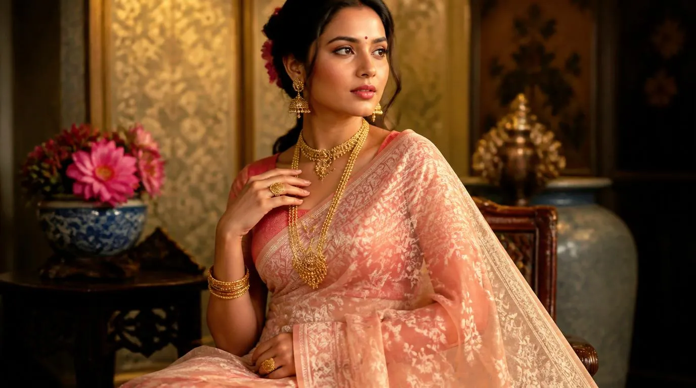 Jewelry pairing for sarees