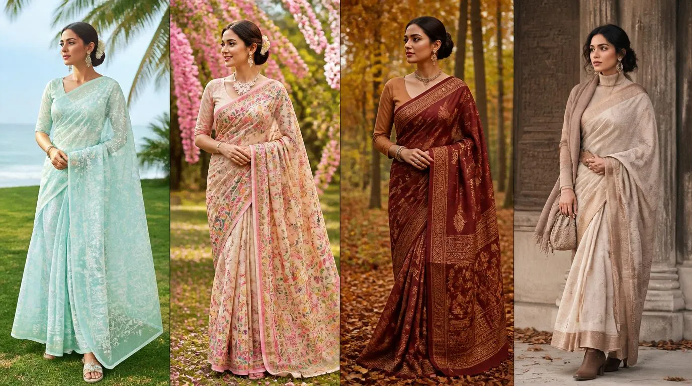 Seasonal saree styling