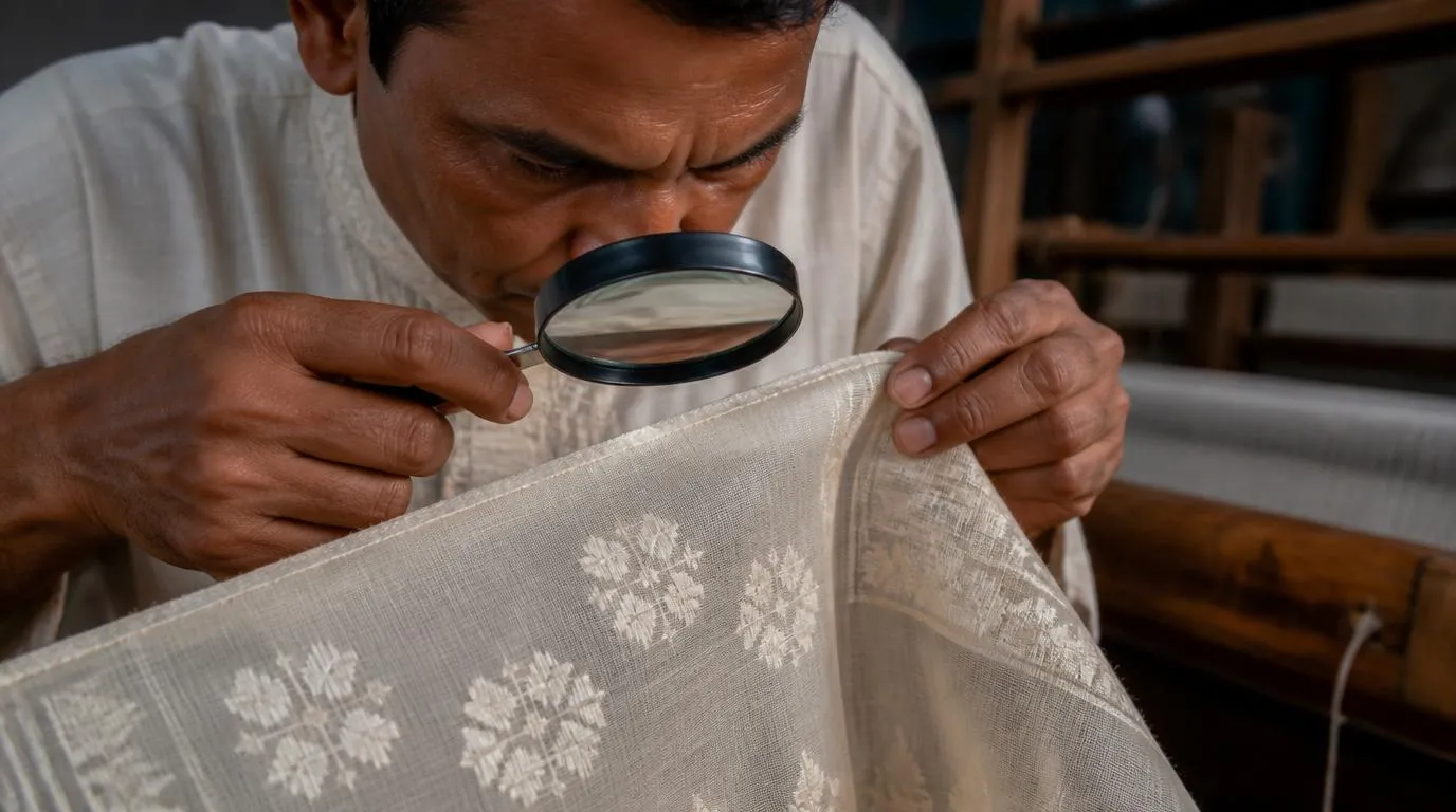 Comparison of handloom vs powerloom selvedge